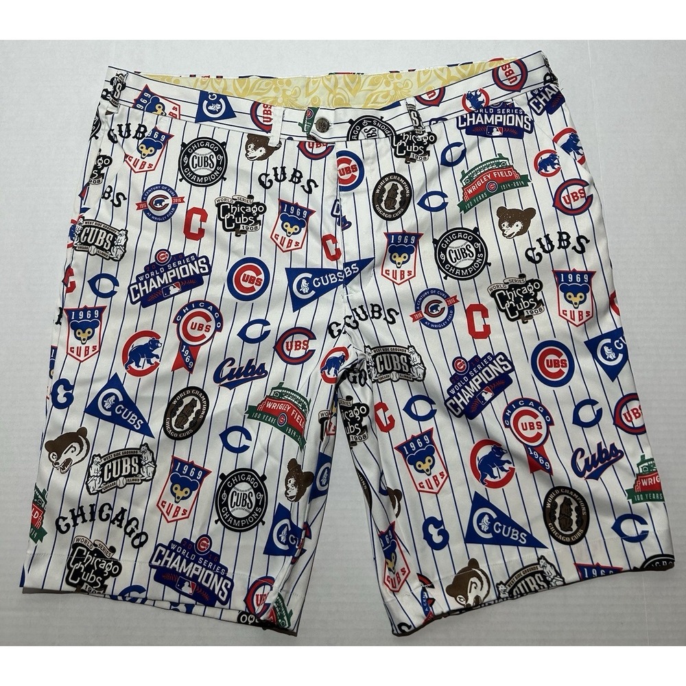 Chicago Cubs Shorts Mens 44 AOP MLB Baseball Loudmouth Cooperstown Collection